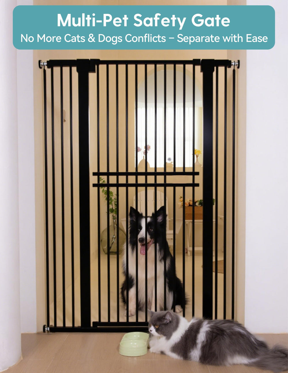 No Pawblems 1.37-inch spacing bars close-up ensures pets can't slip
