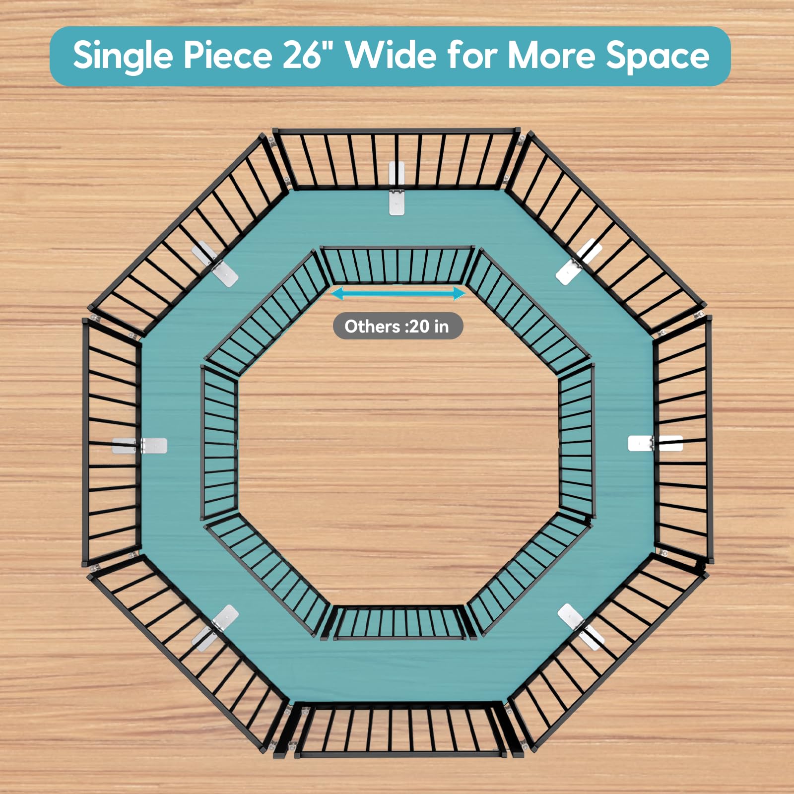 No Pawblems extended width up to 208 inches for large openings.