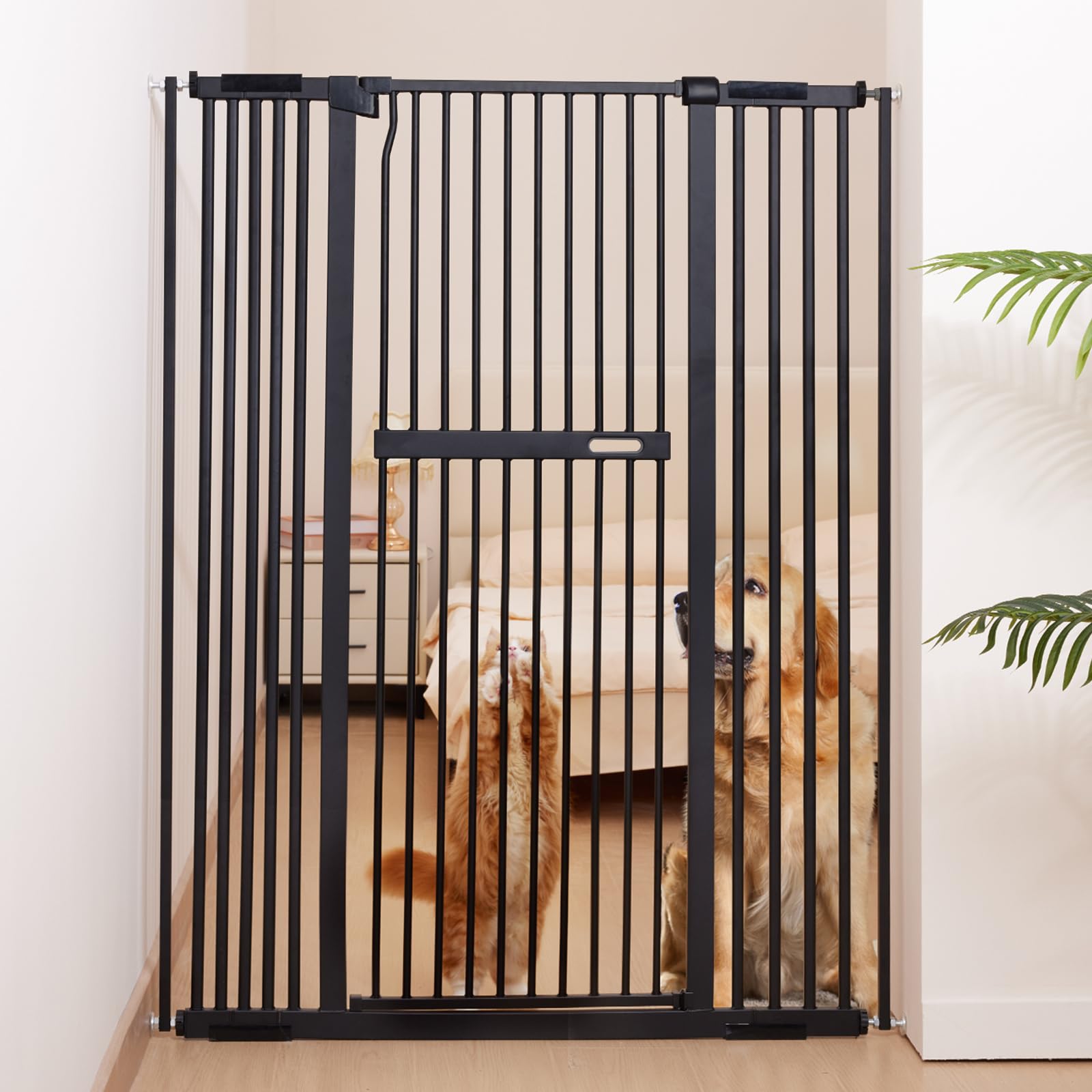 No Pawblems 55.1-inch gate overview for tall, pet-safe doorway containment.