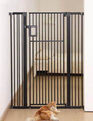 No Pawblems 55-inch gate front view showing tall pet containment barrier.