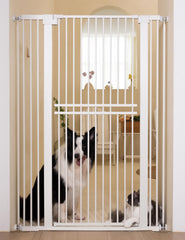 No Pawblems 55-inch extra tall gate blocks jumping pets in doorways.
