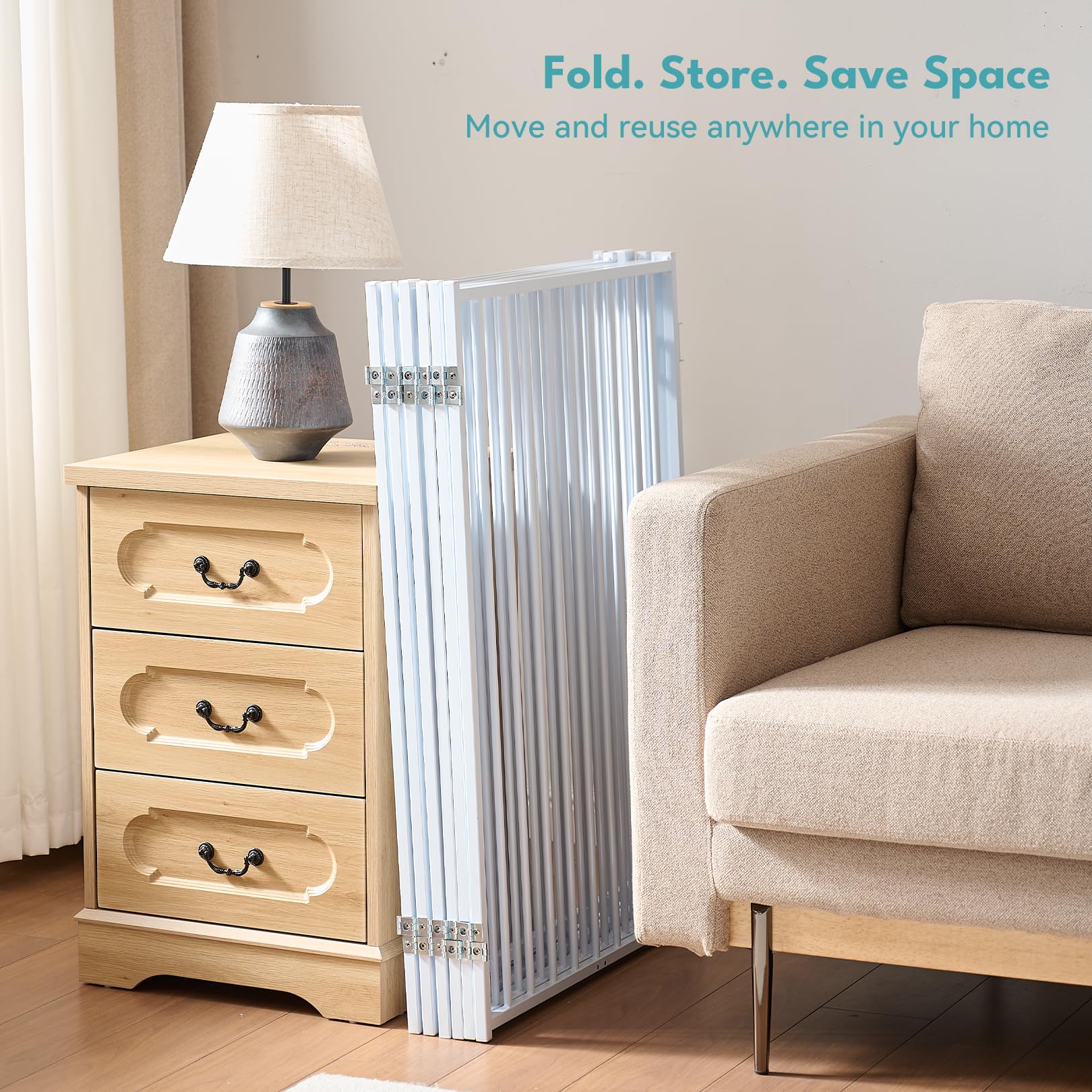 No Pawblems six-panel design creates flexible room divisions.