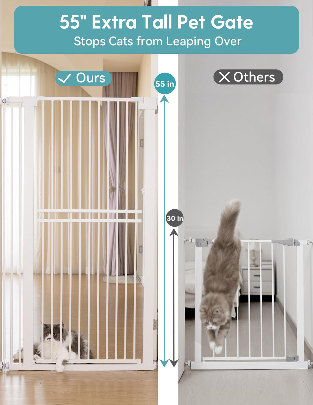 No Pawblems auto-close gate with hold-open for easy one-handed passage.