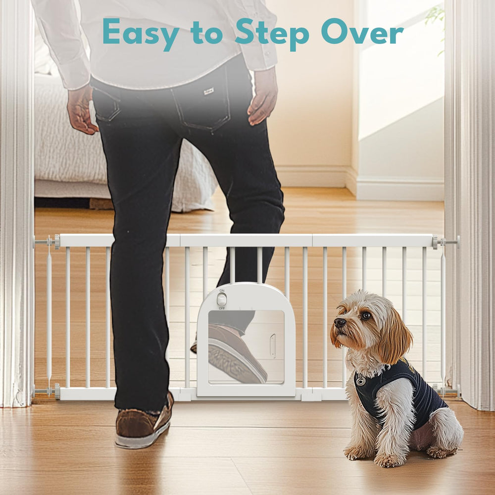 No Pawblems dog gate height 16.5 inches supports small pets