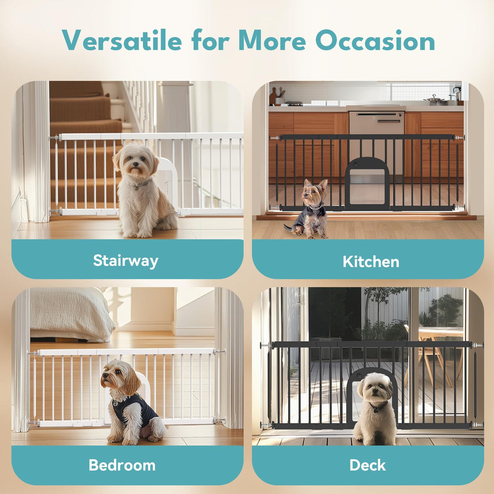 No Pawblems gate placed at stairs and doors for versatile use.