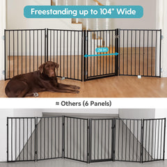 No Pawblems foldable gate with 360 hinges enables flexible shapes for spaces