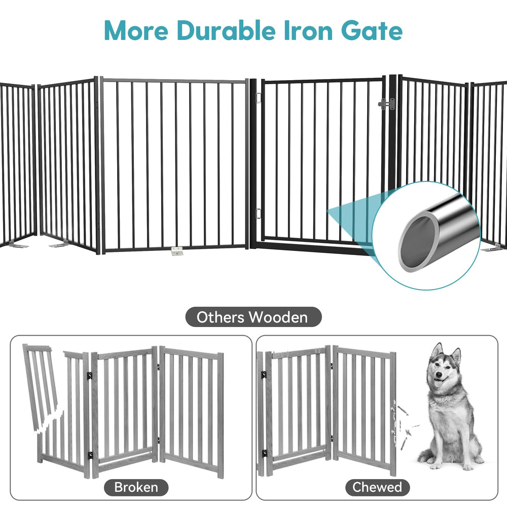 No Pawblems foldable gate with 360-degree hinges adapts to spaces.