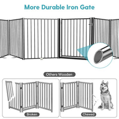 No Pawblems foldable gate with 360-degree hinges adapts to spaces.