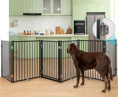 No Pawblems free-standing gate with 30 inch height blocks stairs and doorways.