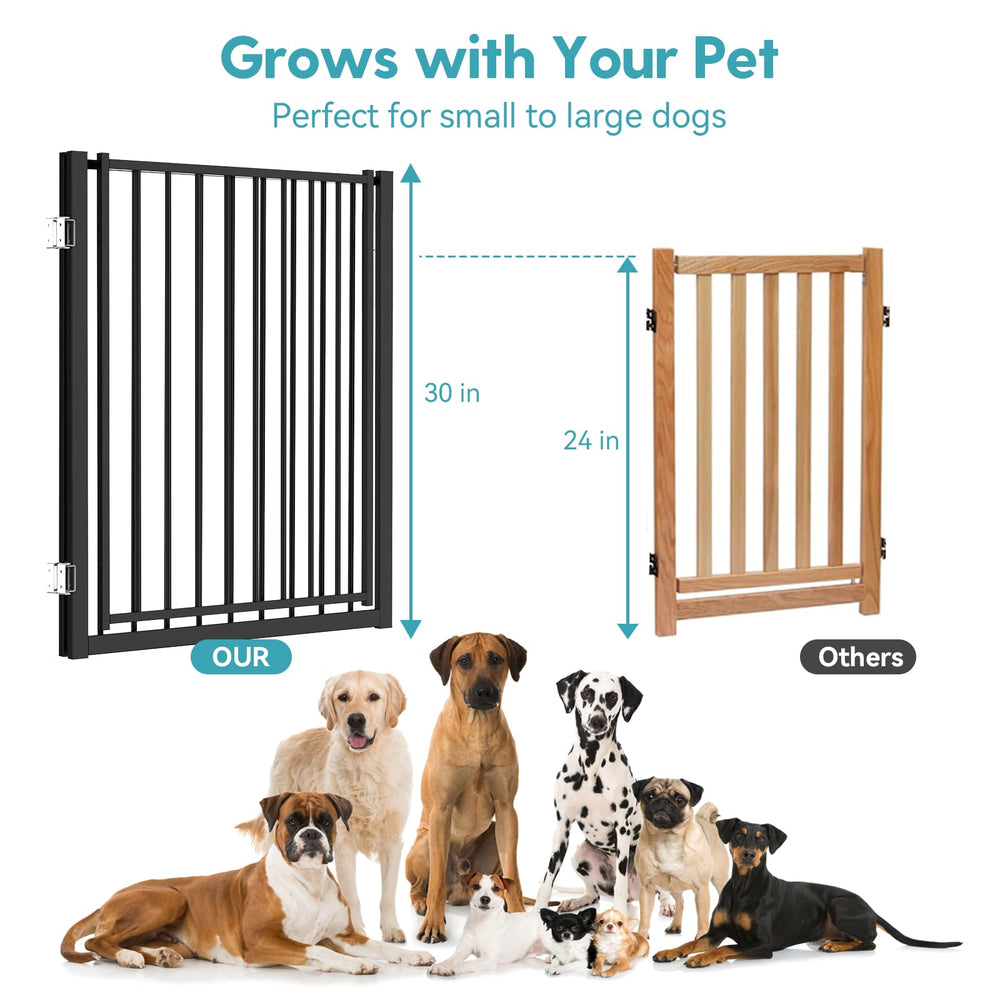 No Pawblems gate extends to 52 inches wide for wide openings.