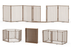 No Pawblems free standing dog gate with door showing its frame and panel joints