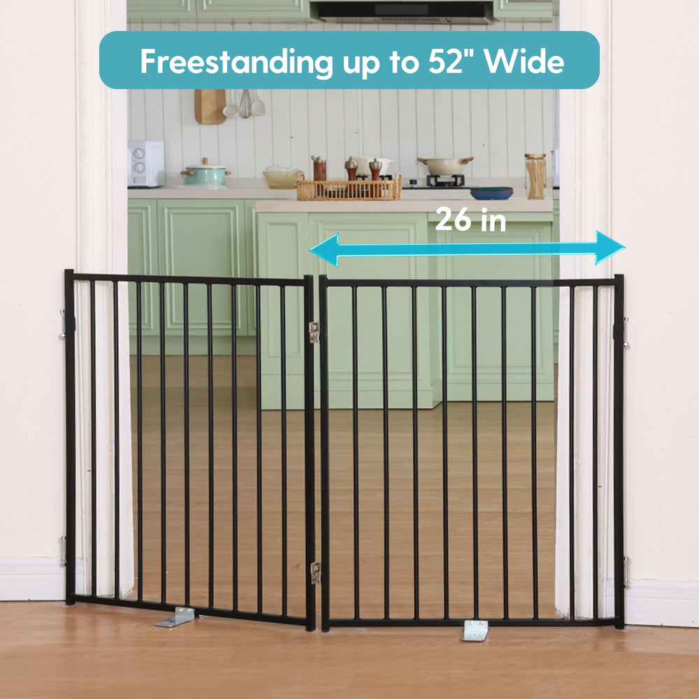 No Pawblems gate hinges close-up showing 360-degree mobility.