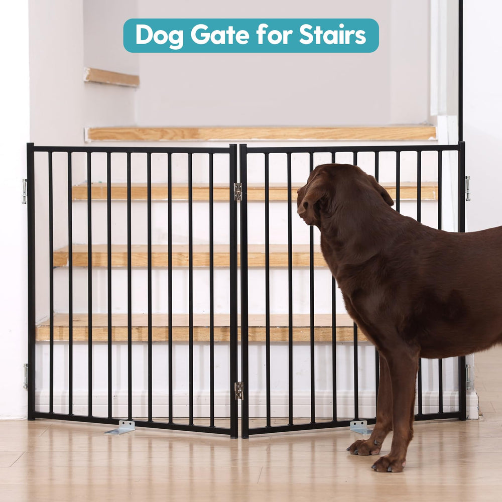 No Pawblems gate suitable for indoor and outdoor use on stairs or decks.