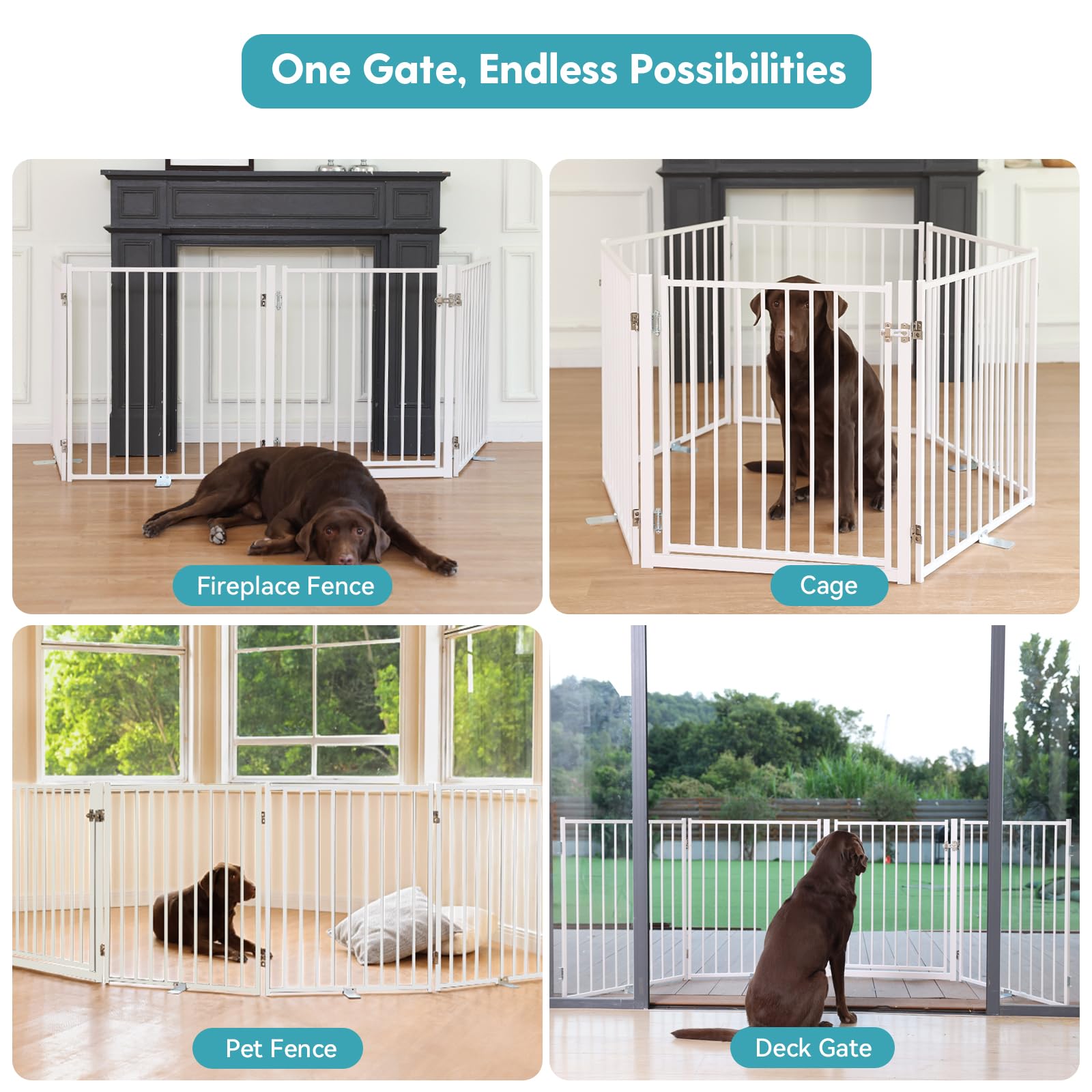 Ideal for stairs, hallways, and doorways to block pets.