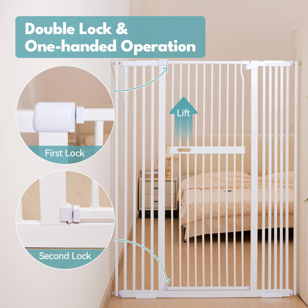 No Pawblems pressure-mounted gate fits without wall holes