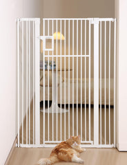 No Pawblems Upgraded 55-inch gate in main view, tall containment for jumping pets.