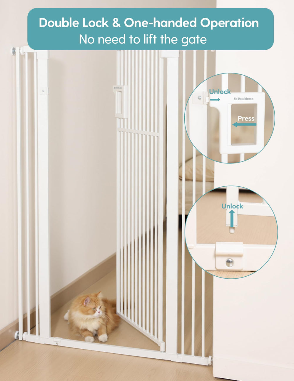 Auto-close and hold-open features demonstrated on No Pawblems gate.
