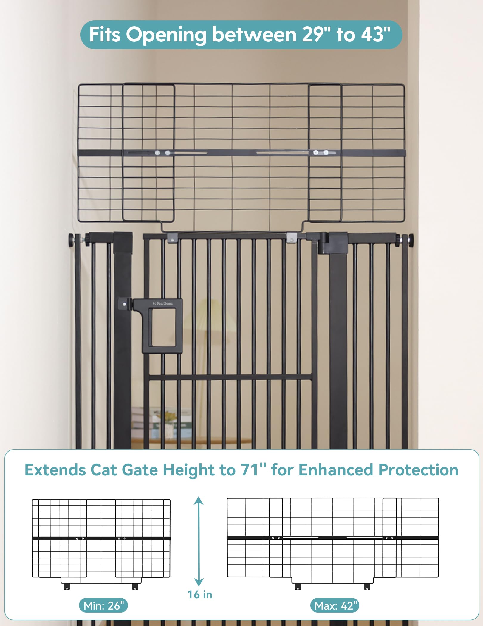 No Pawblems four adjustable bolts simplify pressure mounting without drilling