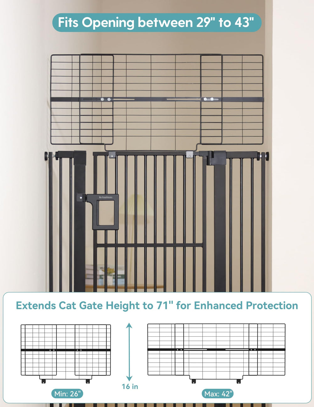 No Pawblems four adjustable bolts simplify pressure mounting without drilling