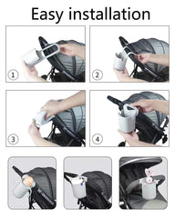 Nocessary removable bottle holder attaches quickly for versatile beverage carry.