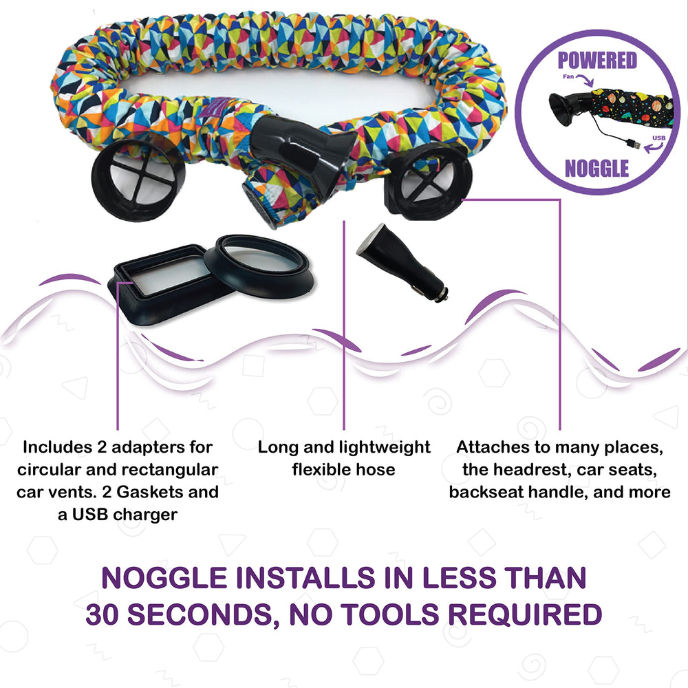 NOGGLE Turbo Power rectangular vent adapter supports wide compatibility