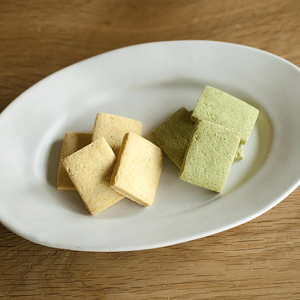 Nogi Green Crumble served on a plate illustrating convenient dairy-free and egg-free snack.