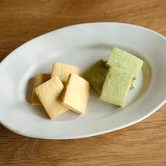 Nogi Green Crumble served on a plate illustrating convenient dairy-free and egg-free snack.