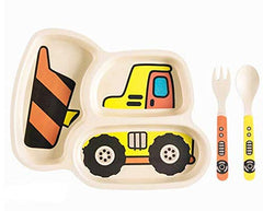 Nohlerlife kids dinnerware utensils help easy gripping for toddlers.