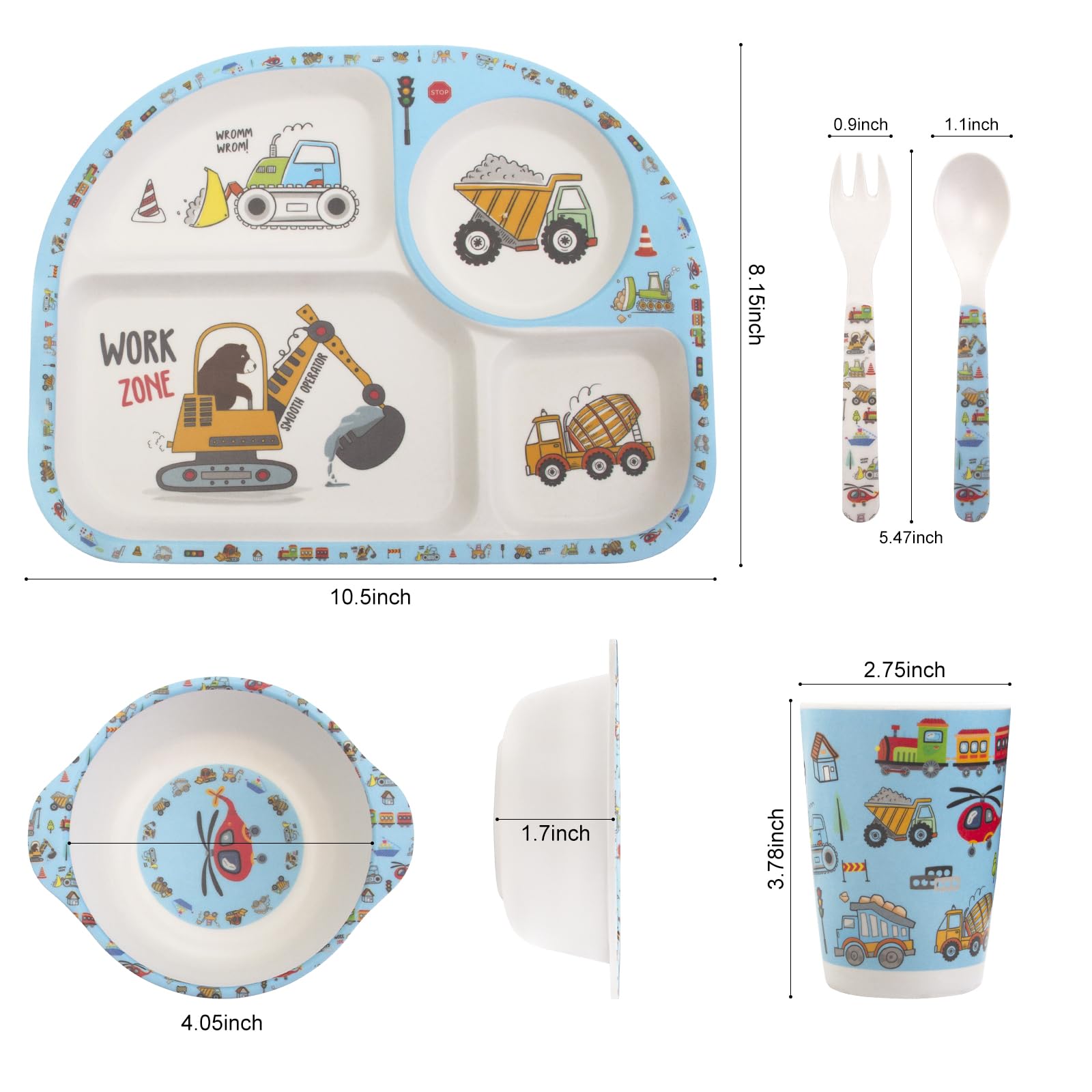 Nohlerlife Kids Feeding Set packaging includes all five pieces