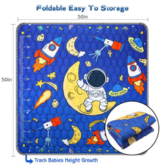Nohlerlife thick foam mat blue close-up showing cushioned surface