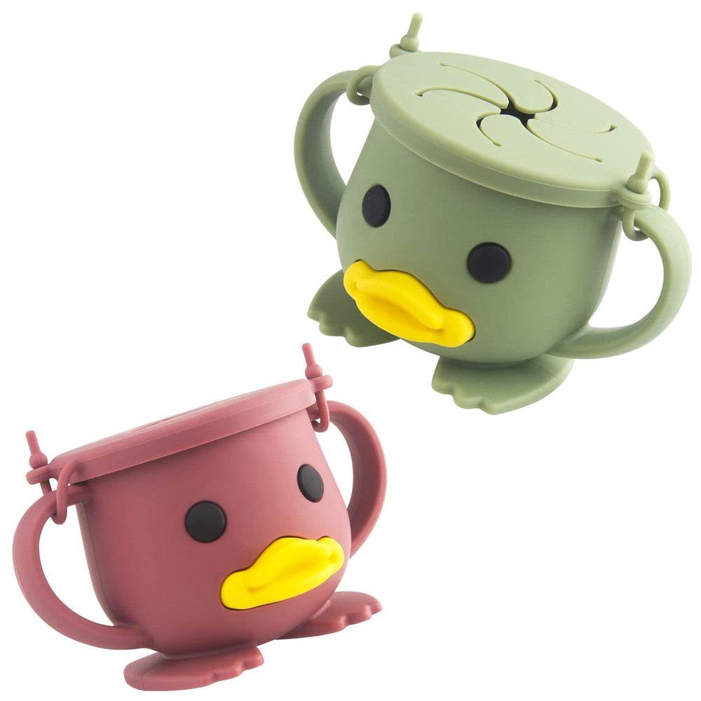 Nohlerlife silicone snack cup makes a thoughtful baby gift.