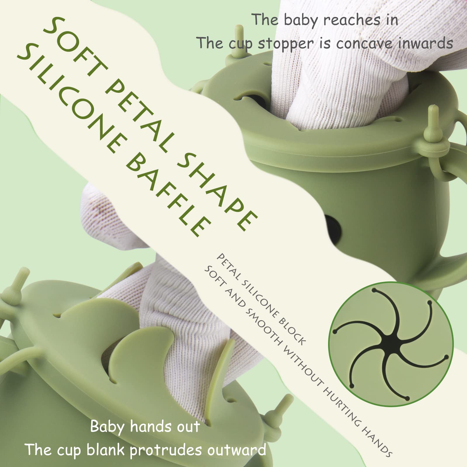 Nohlerlife spill-proof flaps reduce mess during snack time.