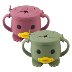 nohlerlife silicone snack cups with lids for toddlers offer mess-free snacking