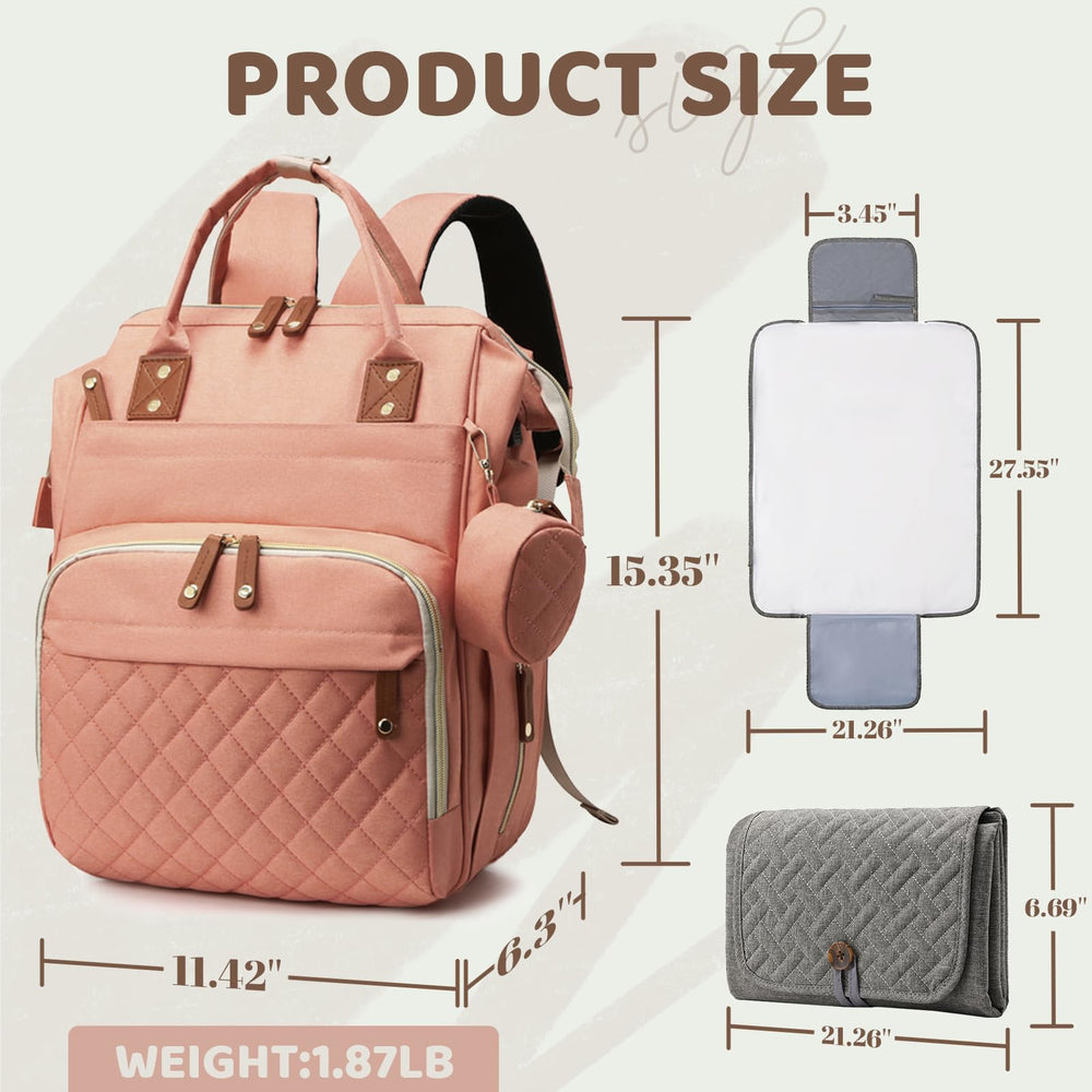Noiclub diaper bag backpack with padded shoulder straps for comfortable carrying.