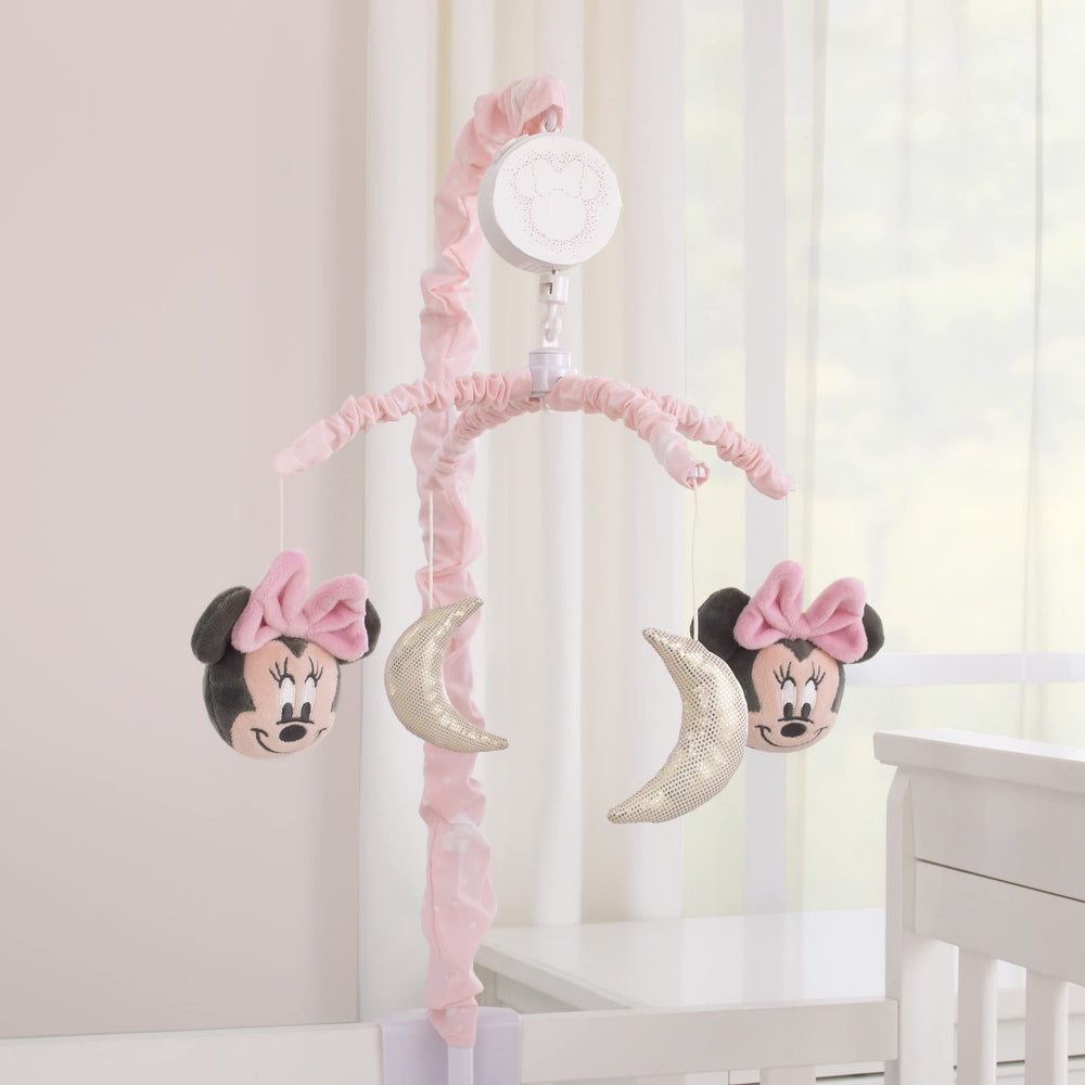 NoJo Minnie plush closeup invites gentle touch and comforting baby interaction