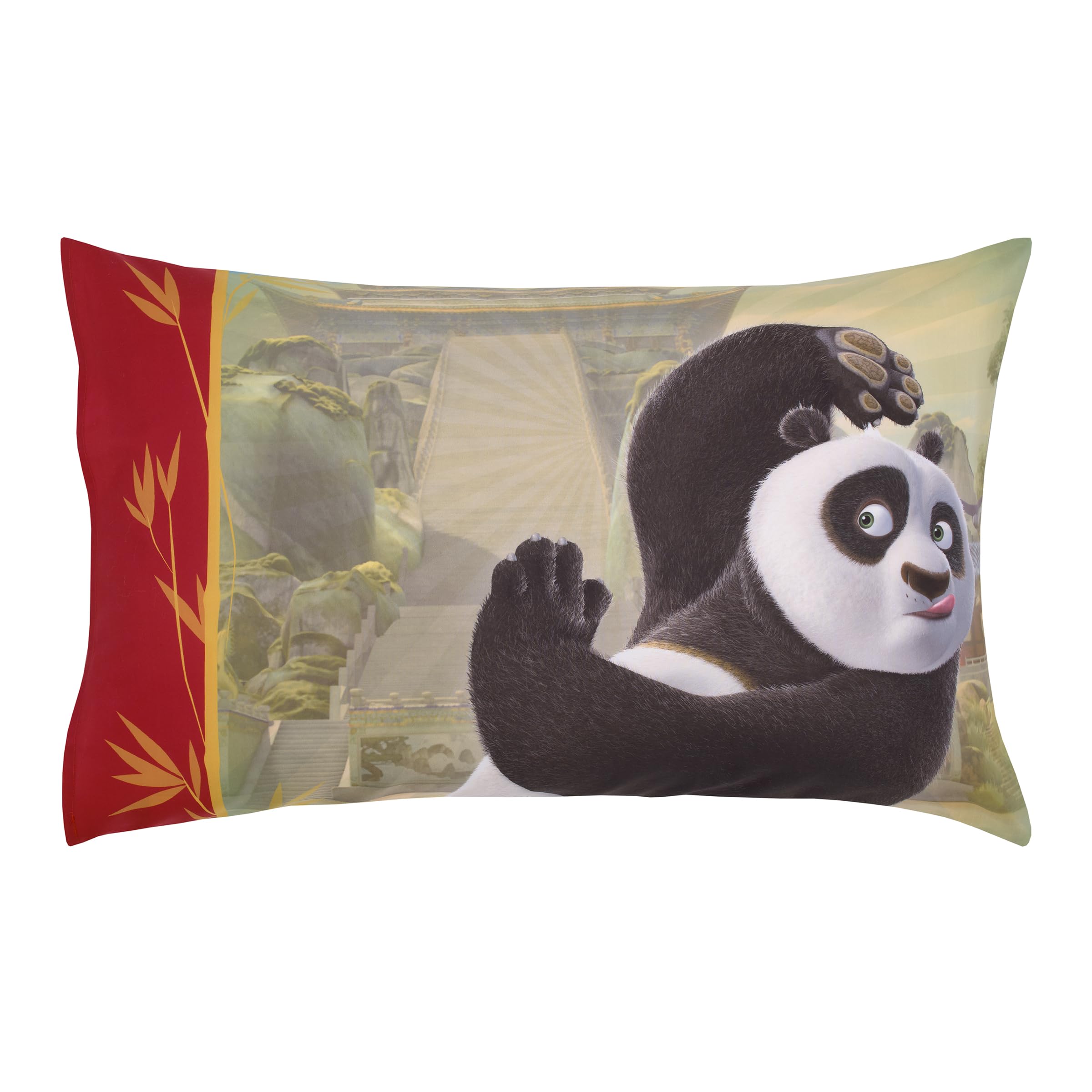 Master Shifu artwork on NoJo Dragon Warrior bedding supports tactile storytelling