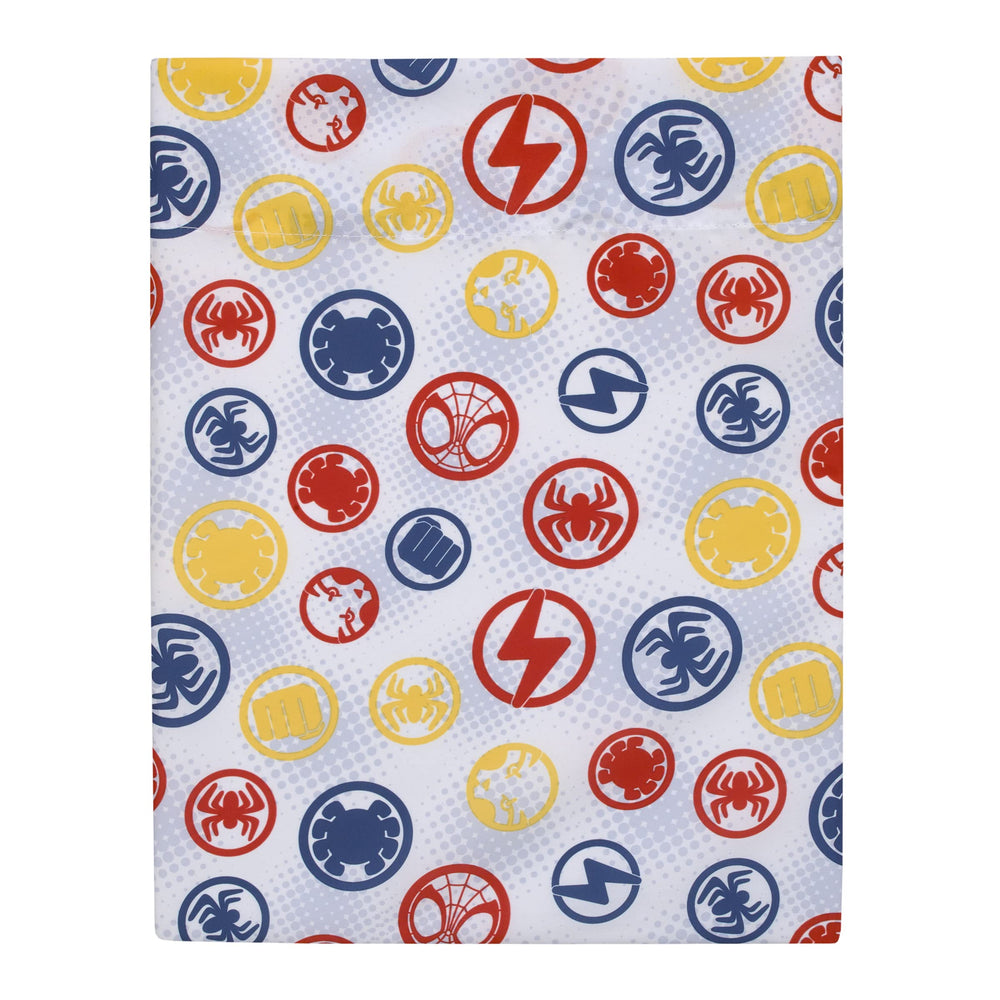 NoJo Marvel Spidey comforter detail highlights soft fabric and vibrant hero colors