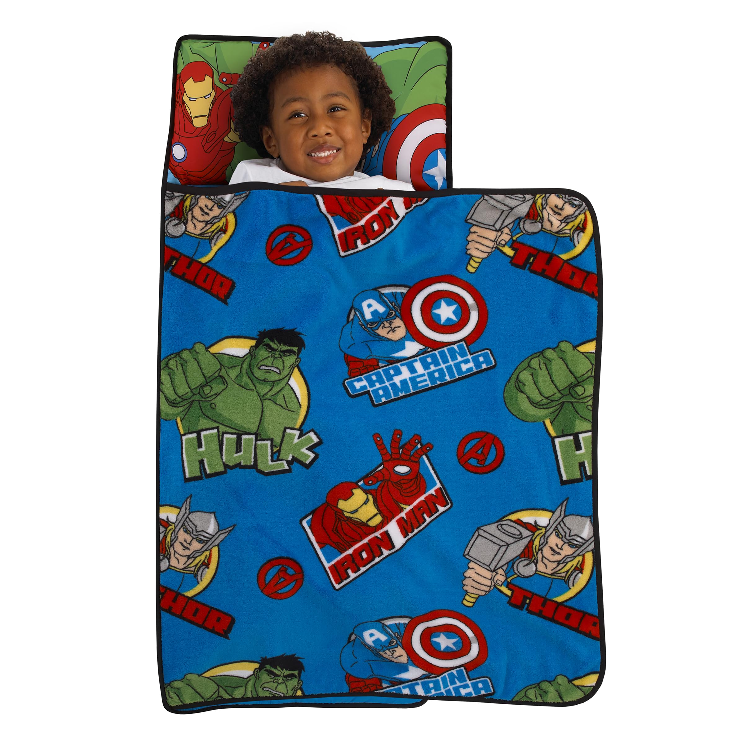 NoJo Avengers nap mat travel-ready design for on-the-go naps.