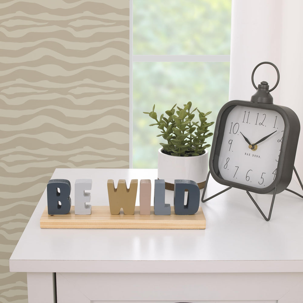 NoJo Be Wild Shelfie displayed on shelf creates a focal point.