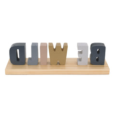 NoJo Be Wild Shelfie rests on natural wood base, elevating shelf styling.
