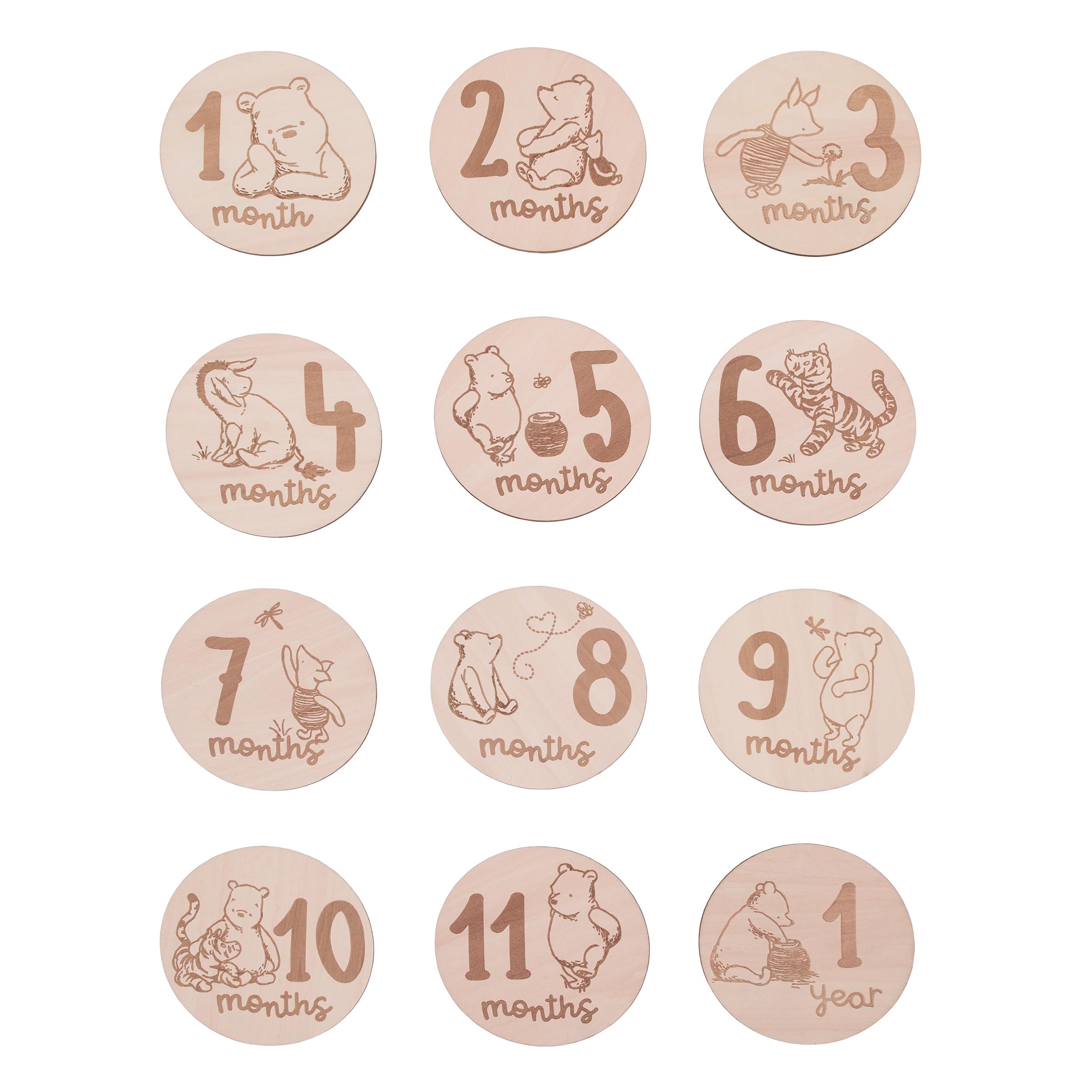 NoJo Disney Winnie the Pooh milestone 1 month card for adorable monthly memories