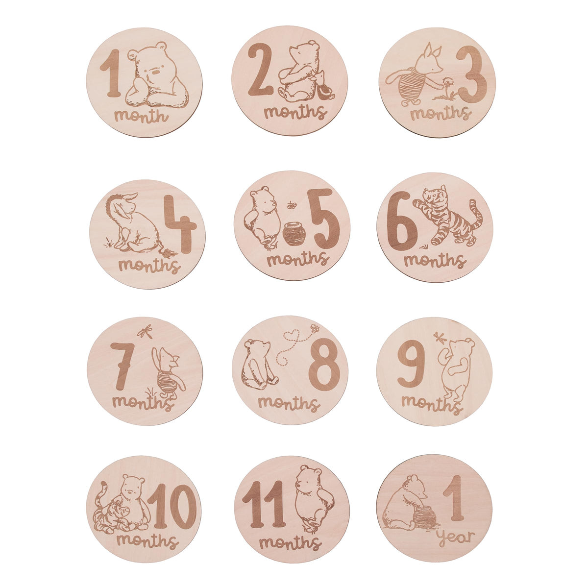 NoJo Disney Winnie the Pooh milestone 1 month card for adorable monthly memories