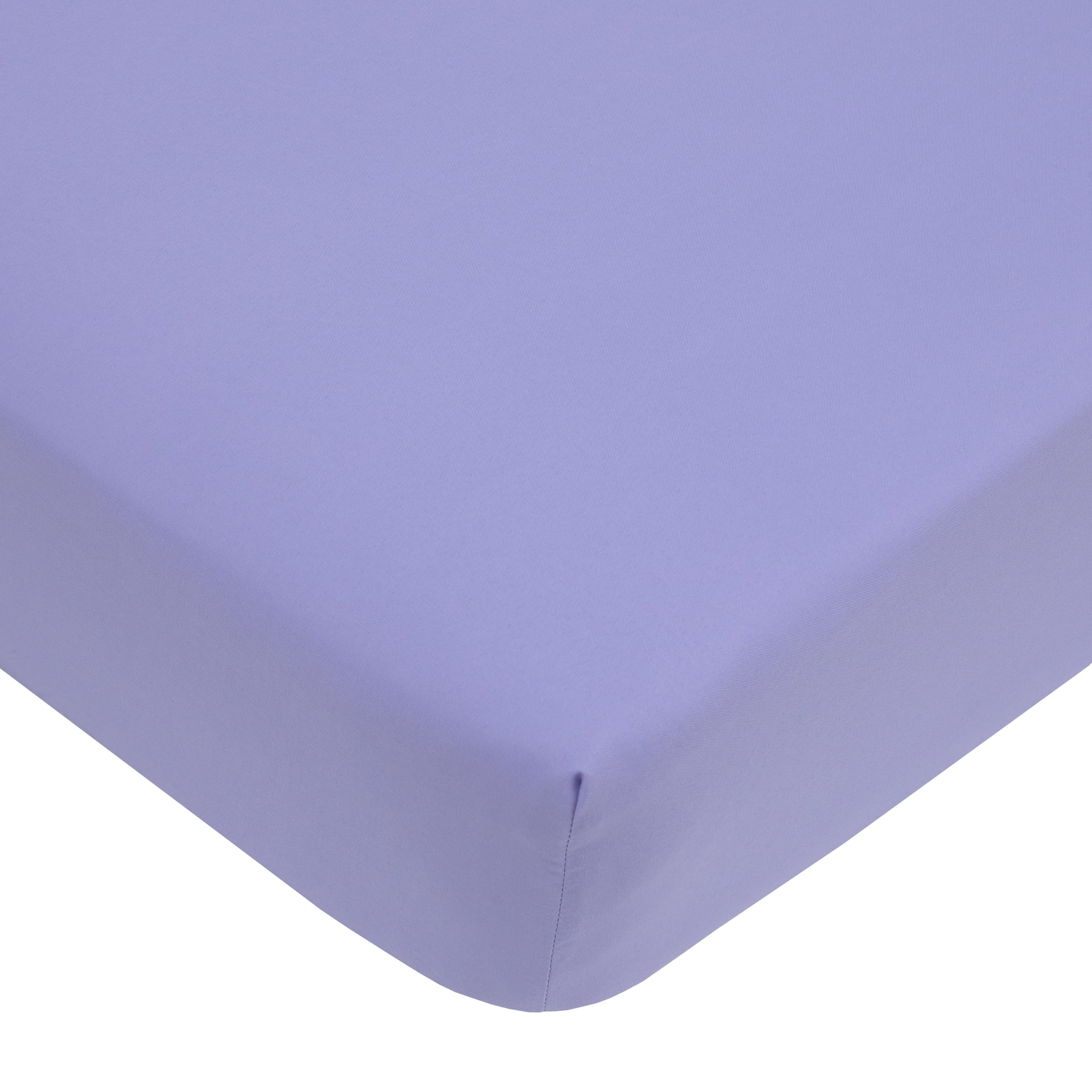 NoJo flat top sheet in lavender pairs with the set for a coordinated look.