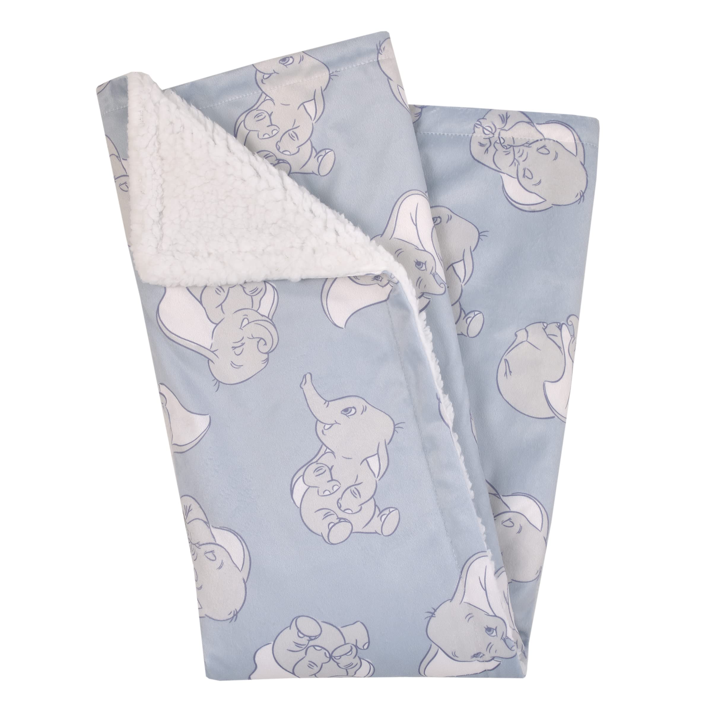 NoJo Dumbo blanket blue white gray color scheme for gentle comfort