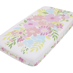NoJo Floral Burst crib sheet—main view shows soft cotton and vibrant florals for photo-worthy naps.
