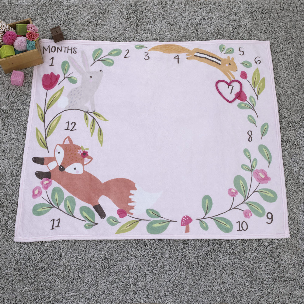 NoJo Little Love pink soft fabric background enhances cozy baby portraits
