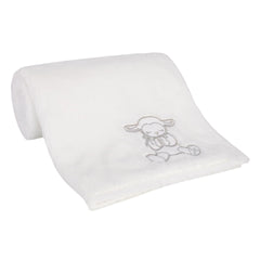 NoJo Little Love plush white lamb blanket with praying hands for baptism keepsake.
