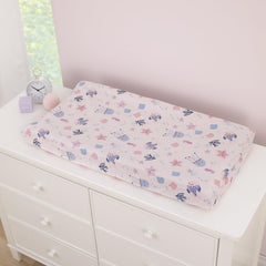 NoJo changing pad cover is machine washable for easy care and quick cleanup.