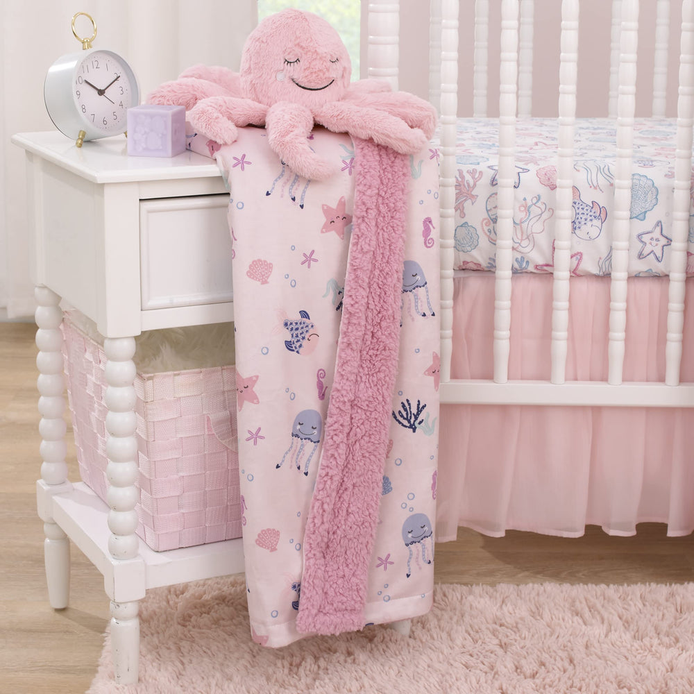Soft plush fabric with sherpa reverse provides dreamy softness at home.
