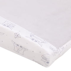 NoJo Grogu contoured pad cover plush cream center panel close-up for plush comfort.
